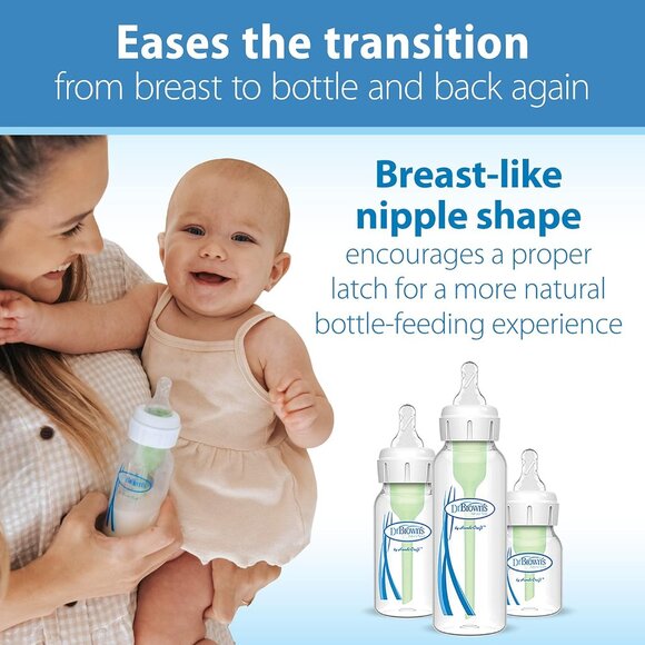 Dr. Brown’S Natural Flow Level 2 Narrow Baby Bottle Silicone Nipple, Medium Flow - Picture 3 of 8